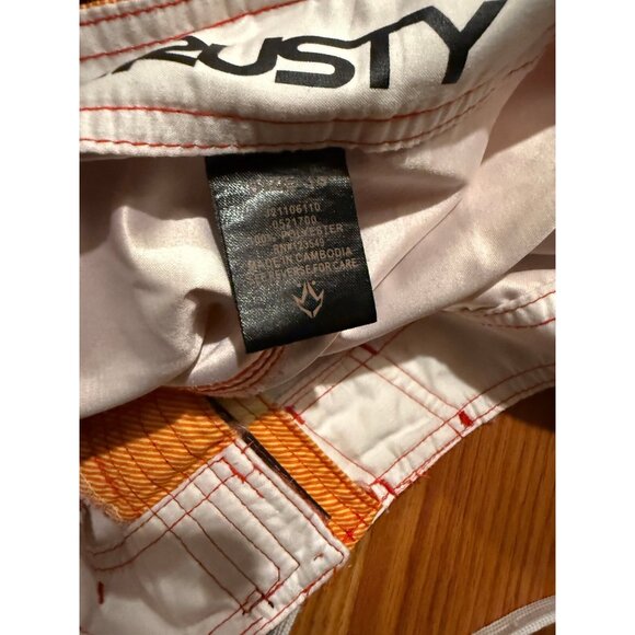 Rusty Board Shorts Check Plaid Mens 38 9" Beach Swim Trunks - Picture 3 of 6